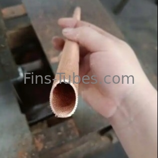 comprar DELLOK tubo de cobre, bobina de evaporador de barbatanas de alumínio arrefecida a ar ou tubo de barbatanas de cobre extrudido online manufacture