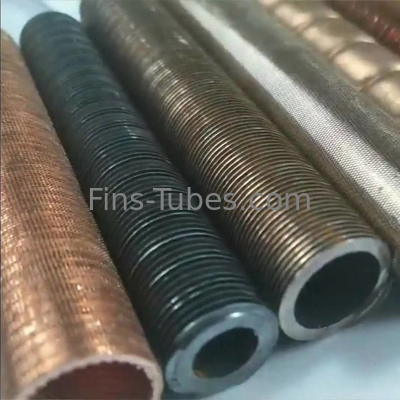 comprar Empilhadeira de evaporador de alumínio arrefecida a ar extrudida de cobre tubo de barbatana baixa com ranhuras internas para trocador de calor online manufacture
