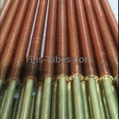 comprar DELLOK Tubo de barbatanas de aço carbono transparente extrudido de 19 mm OD Solid / Serrated Fin Soldado para transferência de calor online manufacture