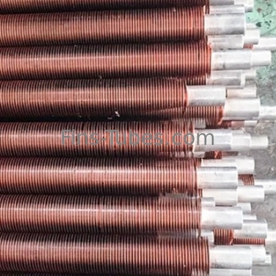 DELLOK Tubo de barbatanas extrudidas de cobre-alumínio composto
