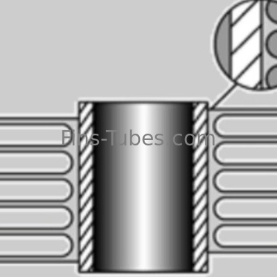 DELLOK Al 1060 Tubos extrudidos com nadadeiras para condensadores refrigerados a ar