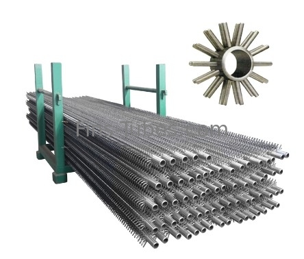 Tubos de barbatanas de aço carbono extrudido Preto Pintado Cor Luminosa Solidas Barbatanas serrilhadas Espessura 1-5 mm