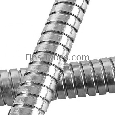 DELLOK TP304 SMLS OD15.88mm de aço inoxidável frisou o tubo de aleta