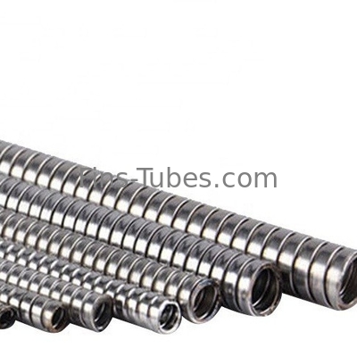 DELLOK TP304 SMLS OD15.88mm de aço inoxidável frisou o tubo de aleta