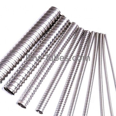 DELLOK TP304 SMLS OD15.88mm de aço inoxidável frisou o tubo de aleta