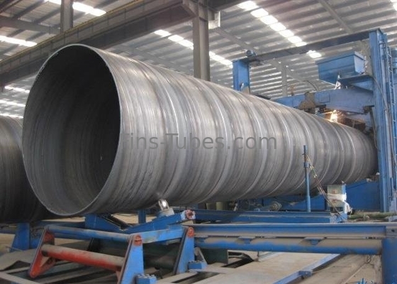 Tubos soldados espirais do grande diâmetro SSAW do preto da tubulação de aço carbono de DELLOK Q235B